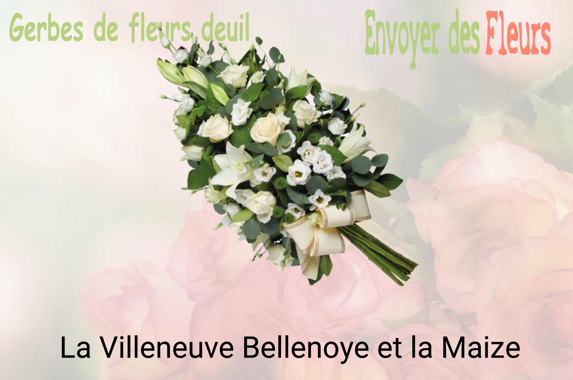 Gerbe de fleurs de deuil livrée à La Villeneuve-Bellenoye-et-la-Maize
